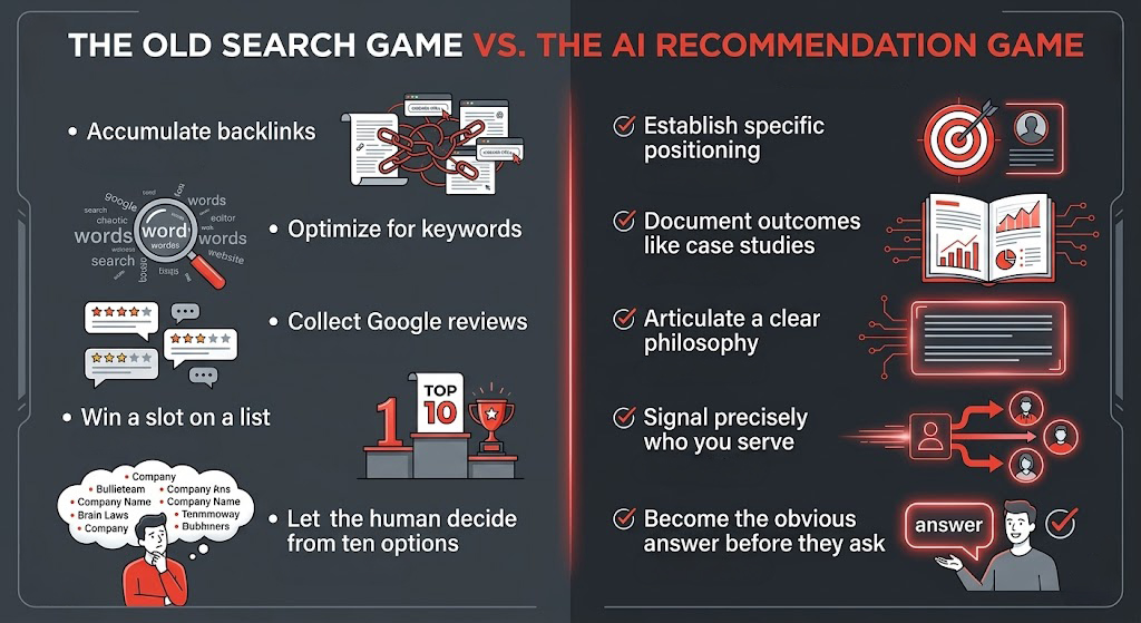The OLD Search Game vs. The AI Recommendation Game - Jeff Payne